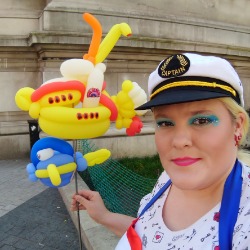 Balloon model of Beatles yellow submarine in London
