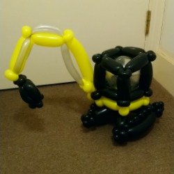 Digger for construction theme birthday