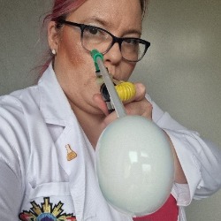 Blowing a steam bubble