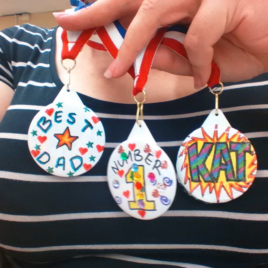 Finished medals crafts for Tesco event in London