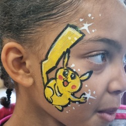 Detailed cheek design of Pikachu from Pokemon