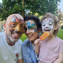Face painting for all the family at a party in London