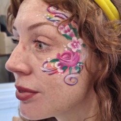 Festival makeup boho flowers eye design for adult events